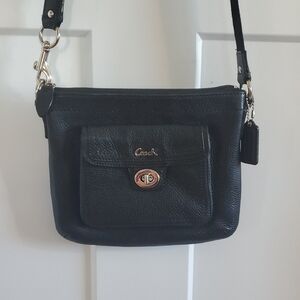 Coach Black Pebbled Leather Crossbody Bag